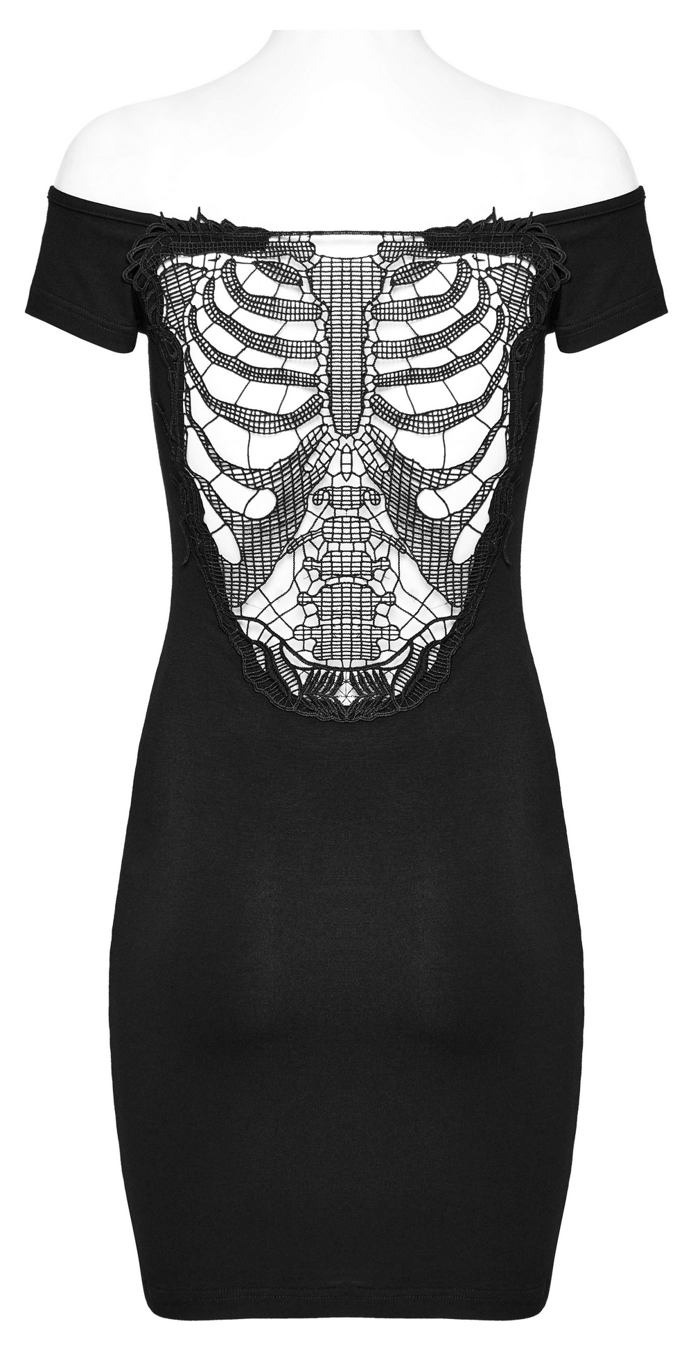 Sultry Lace Back Off-Shoulder Bodycon Dress for Women