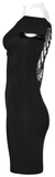 Sultry Lace Back Off-Shoulder Bodycon Dress for Women