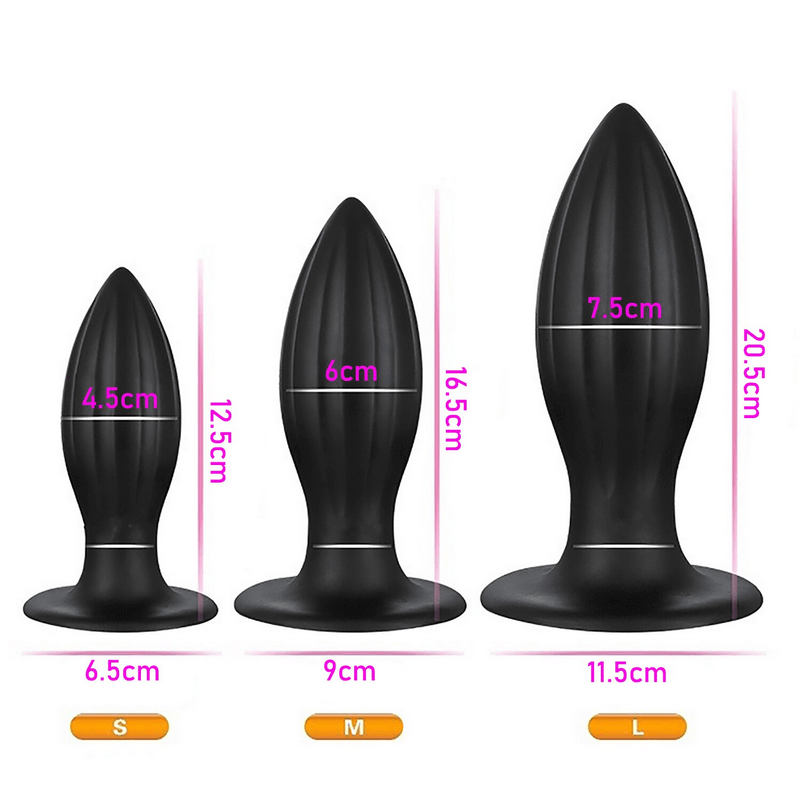 Super Huge Anal Plugs With Suction Cup / Anus Dilators in Three Sizes - EVE's SECRETS