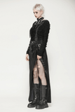 Synthetic Leather Asymmetrical Skirt with Buckles
