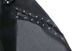 Synthetic Leather Asymmetrical Skirt with Buckles
