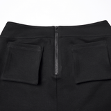 Techwear Punk Skirt with Functional Pockets and Zippers