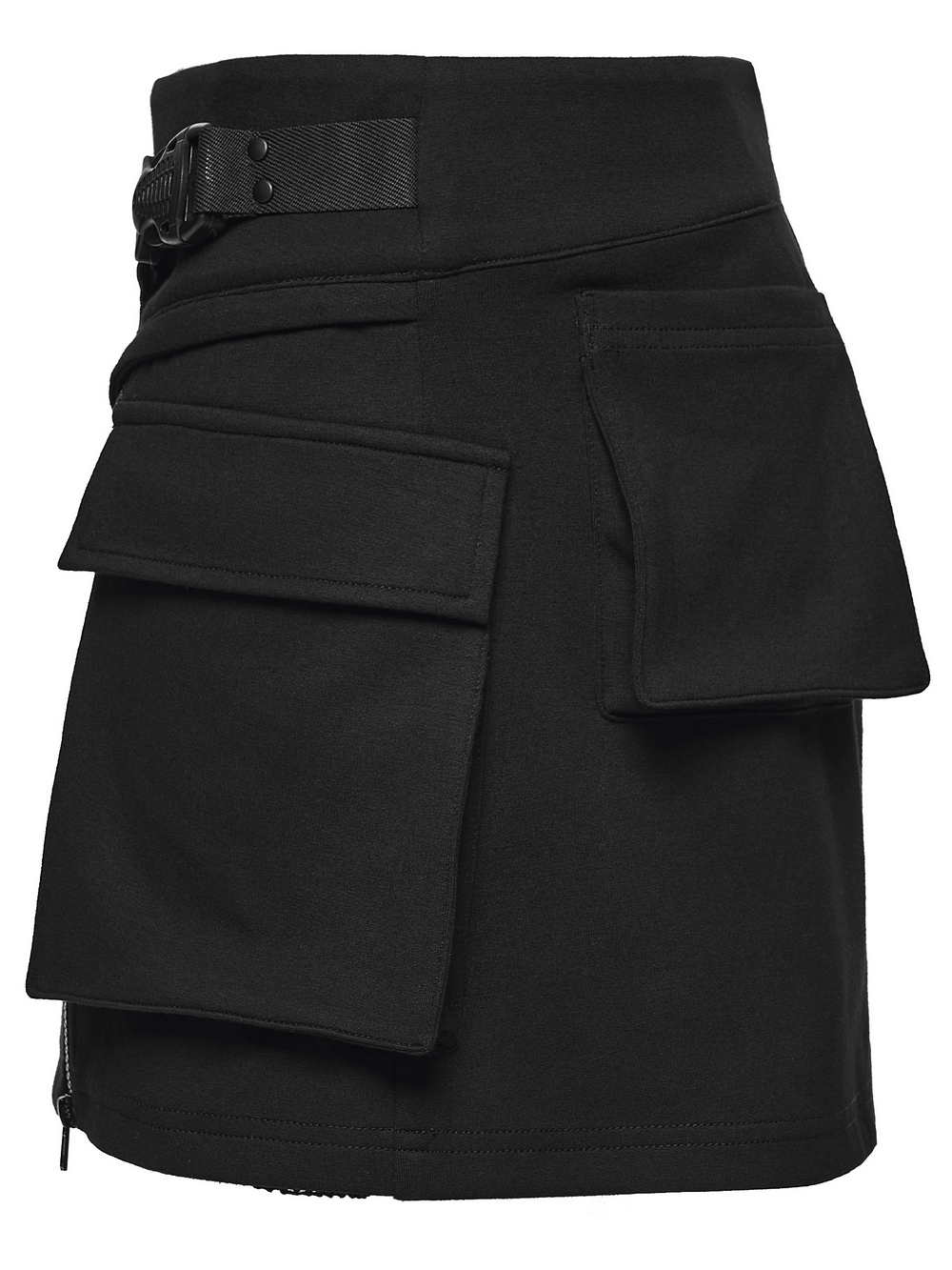 Techwear Punk Skirt with Functional Pockets and Zippers