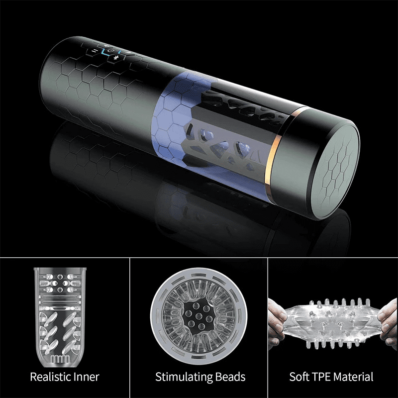 Telescopic Rotating Male Masturbator / Blowjob Sex Toy