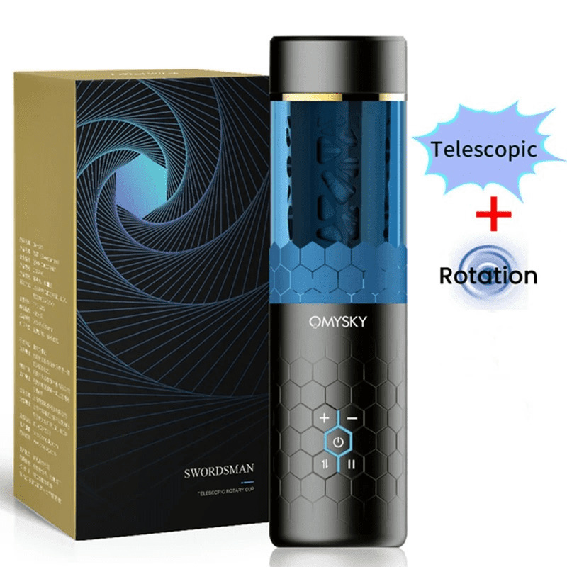 Telescopic Rotating Male Masturbator / Blowjob Sex Toy
