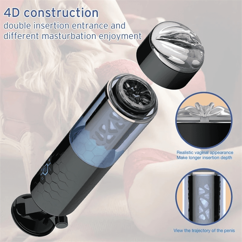 Telescopic Rotating Male Masturbator / Blowjob Sex Toy