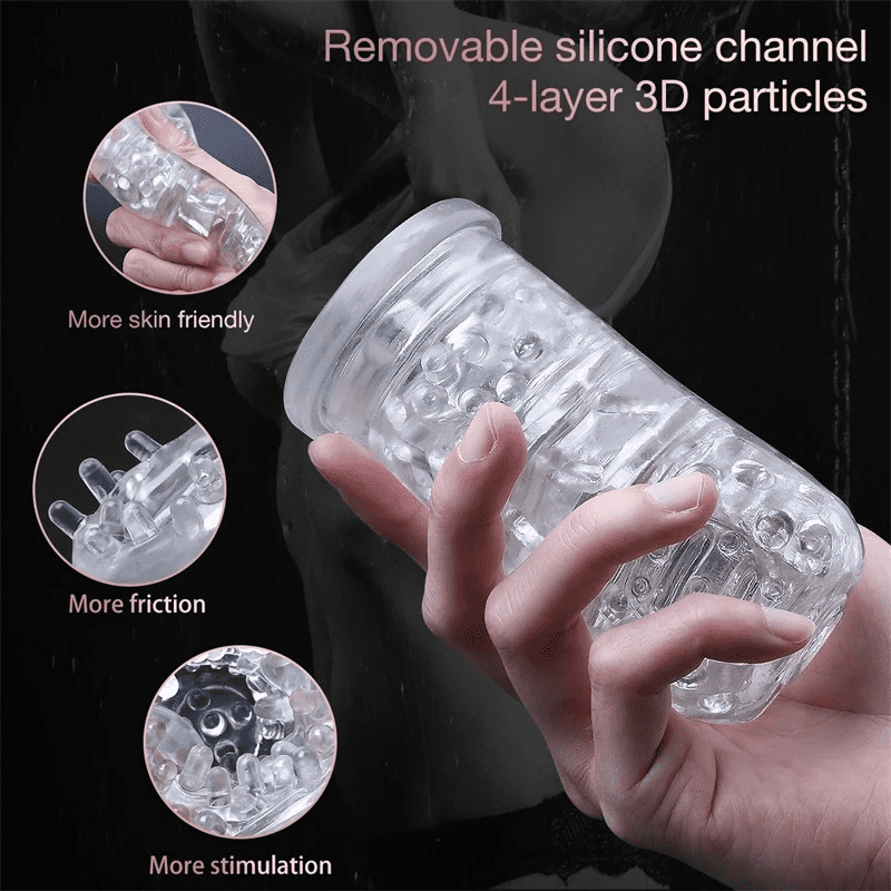 Telescopic Rotating Male Masturbator / Blowjob Sex Toy