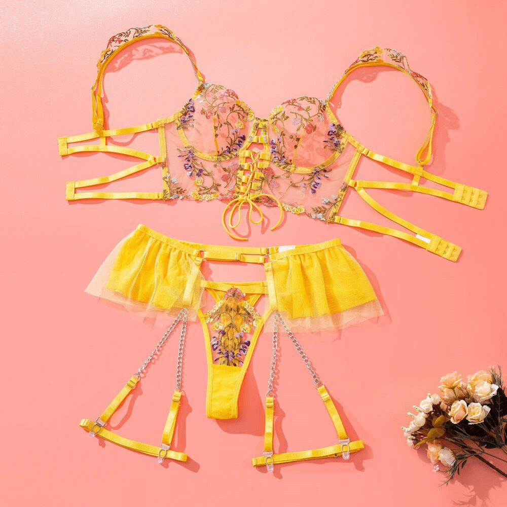 Transparent Bra Set for Women / Sexy Fairy Lace Underwear / Luxury Exotic Lingerie - EVE's SECRETS