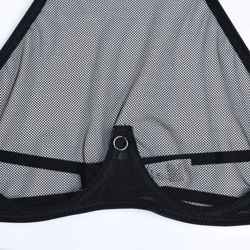 Transparent Mesh Lingerie With Bra And Panties / Women's Exotic 4-Piece Underwear Set - EVE's SECRETS