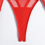 Transparent Mesh Lingerie With Bra And Panties / Women's Exotic 4-Piece Underwear Set - EVE's SECRETS