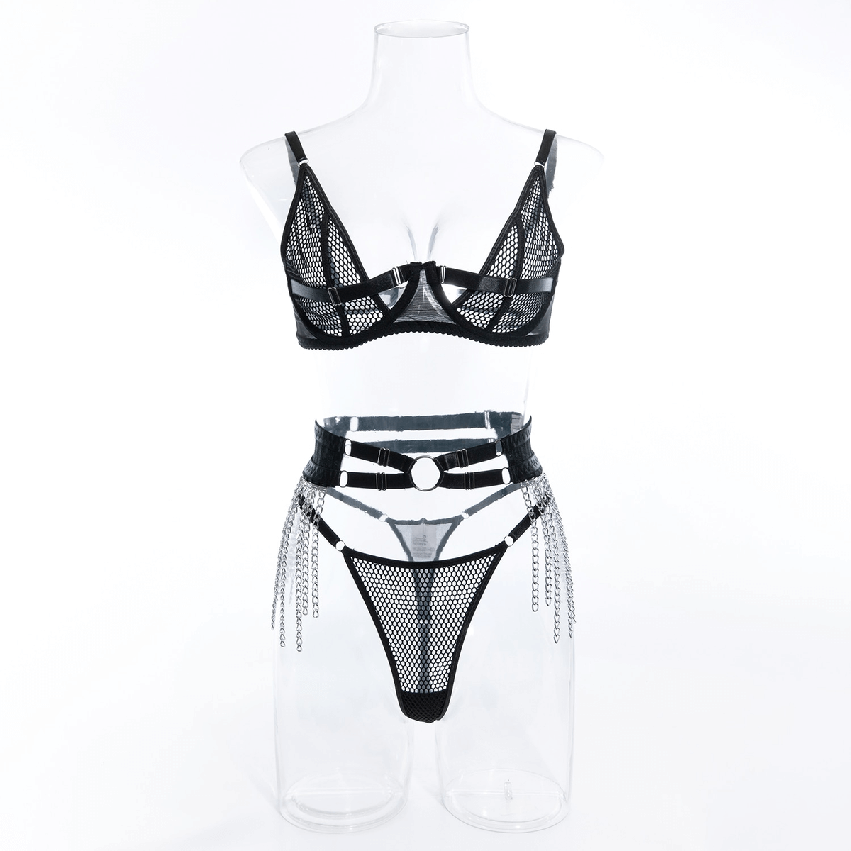 Transparent Underwear for Women / Erotic Fishnet Lingerie / Mesh Push Up Bra - EVE's SECRETS