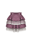 Trendy Pink Kawaii Pleated Skirt with Delicate Lace Details