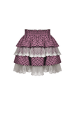 Trendy Pink Kawaii Pleated Skirt with Delicate Lace Details