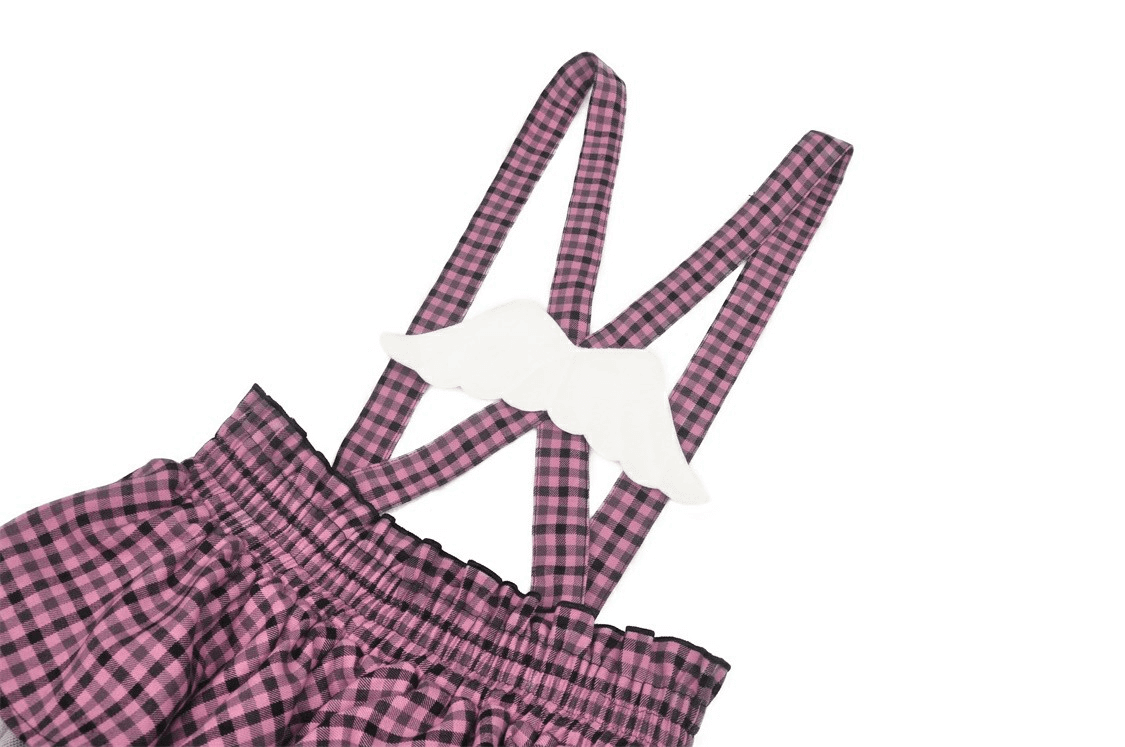 Trendy Pink Kawaii Pleated Skirt with Delicate Lace Details