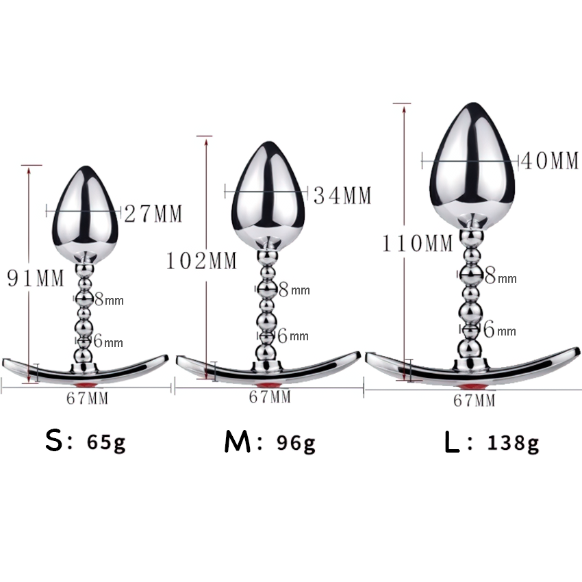 Unisex Metal Anal Plugs With Flexible Head / Anus Masturbation Kit / Adult Sex Toys - EVE's SECRETS