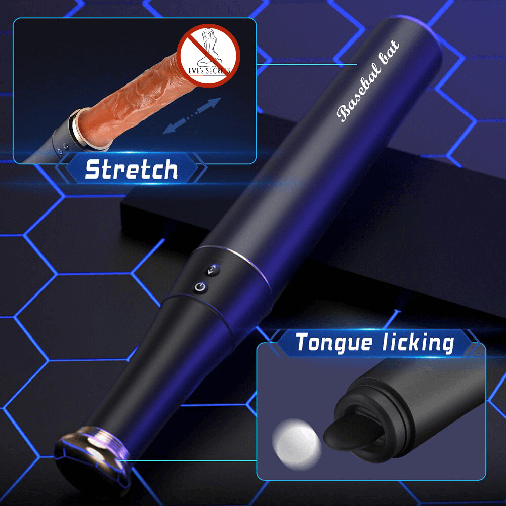 Vaginal Thrusting Telescopic Dildo / Female Masturbator with Licking / Clitoral Stimulation for Women - EVE's SECRETS