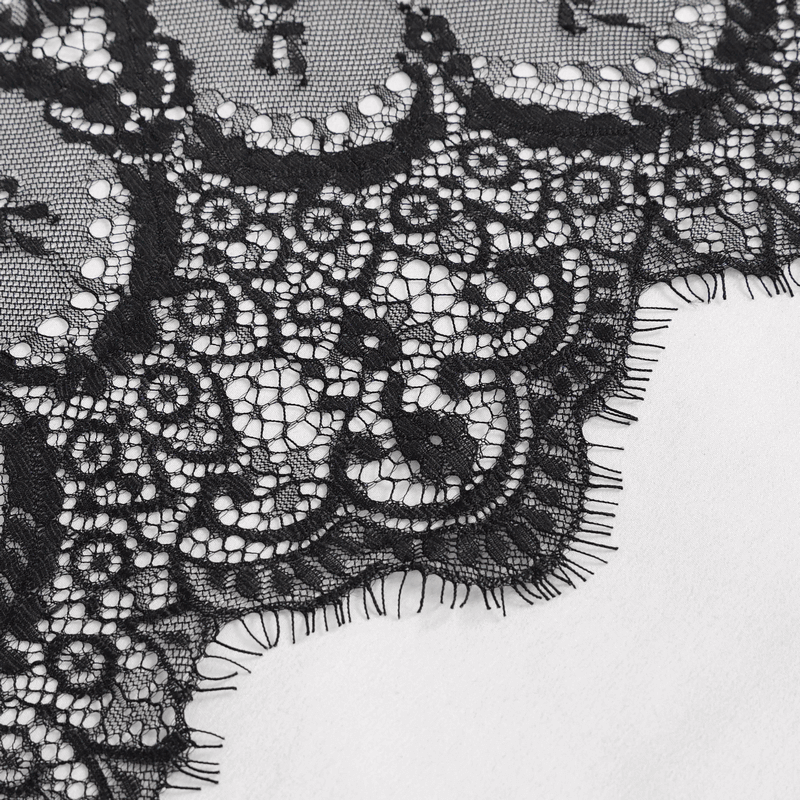 Velvet High Slit Dress: Sleeveless Dress with Lace Collar