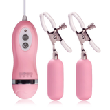 Vibrating Nipple Clamps with Wired Remote Control / Adult Sex Toys - EVE's SECRETS