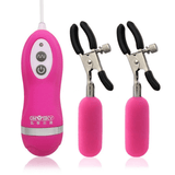 Vibrating Nipple Clamps with Wired Remote Control / Adult Sex Toys - EVE's SECRETS