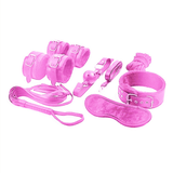 BDSM Bondage 7pcs Kit for Adult Sex Games / Handcuff Footcuff Whip Rope Blindfold Gag Neck Cuff - EVE's SECRETS