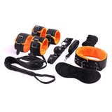 BDSM Bondage 7pcs Kit for Adult Sex Games / Handcuff Footcuff Whip Rope Blindfold Gag Neck Cuff - EVE's SECRETS