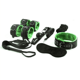 BDSM Bondage 7pcs Kit for Adult Sex Games / Handcuff Footcuff Whip Rope Blindfold Gag Neck Cuff - EVE's SECRETS
