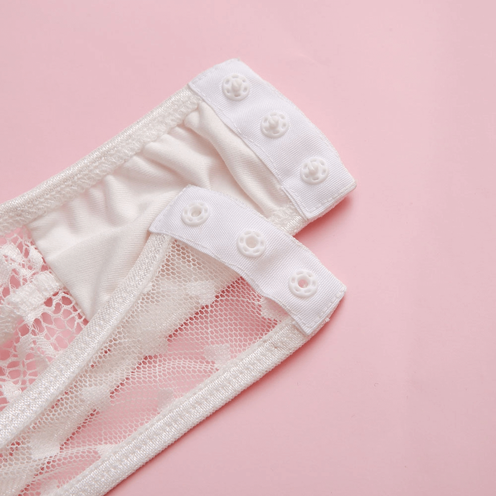 White Erotic Lace Bodysuit / Women's See-Through Lingerie / Sexy Linen Clothing for Ladies - EVE's SECRETS