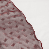 Wine Red Irregular Layered Mesh Skirt for Women
