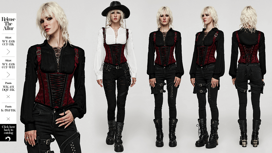 Woman's Victorian Corset with Lace-up Front