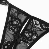 Women's Lace Panties with Garter / Erotic Adjustable Underwear - EVE's SECRETS