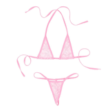 Women's Transparent Halterneck Mini Bikini / Bra with T-back G-String / Female Sexy Lingerie - EVE's SECRETS