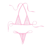 Women's Transparent Halterneck Mini Bikini / Bra with T-back G-String / Female Sexy Lingerie - EVE's SECRETS