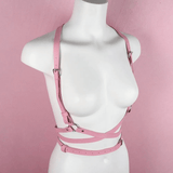 Women's Adjustable Synthetic Leather Body Harness / Adult Chest Garters in Gothic Style - EVE's SECRETS