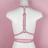 Women's Adjustable Synthetic Leather Body Harness / Adult Chest Garters in Gothic Style - EVE's SECRETS