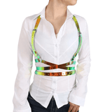 Women's Adjustable Synthetic Leather Body Harness / Adult Chest Garters in Gothic Style - EVE's SECRETS