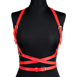 Women's Adjustable Synthetic Leather Body Harness / Adult Chest Garters in Gothic Style - EVE's SECRETS