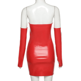 Women's Backless Off-the-Shoulder Mini Dress with Detachable Sleeves / Female Sexy Outfits - EVE's SECRETS