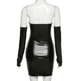 Women's Backless Off-the-Shoulder Mini Dress with Detachable Sleeves / Female Sexy Outfits - EVE's SECRETS