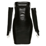 Women's Backless Off-the-Shoulder Mini Dress with Detachable Sleeves / Female Sexy Outfits - EVE's SECRETS