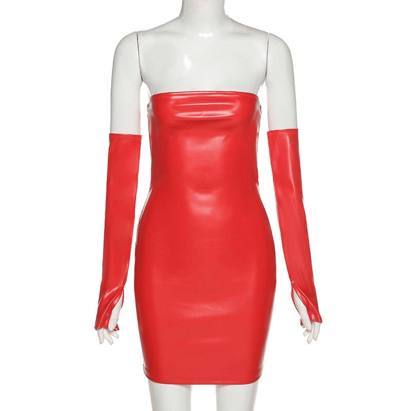 Women's Backless Off-the-Shoulder Mini Dress with Detachable Sleeves / Female Sexy Outfits - EVE's SECRETS