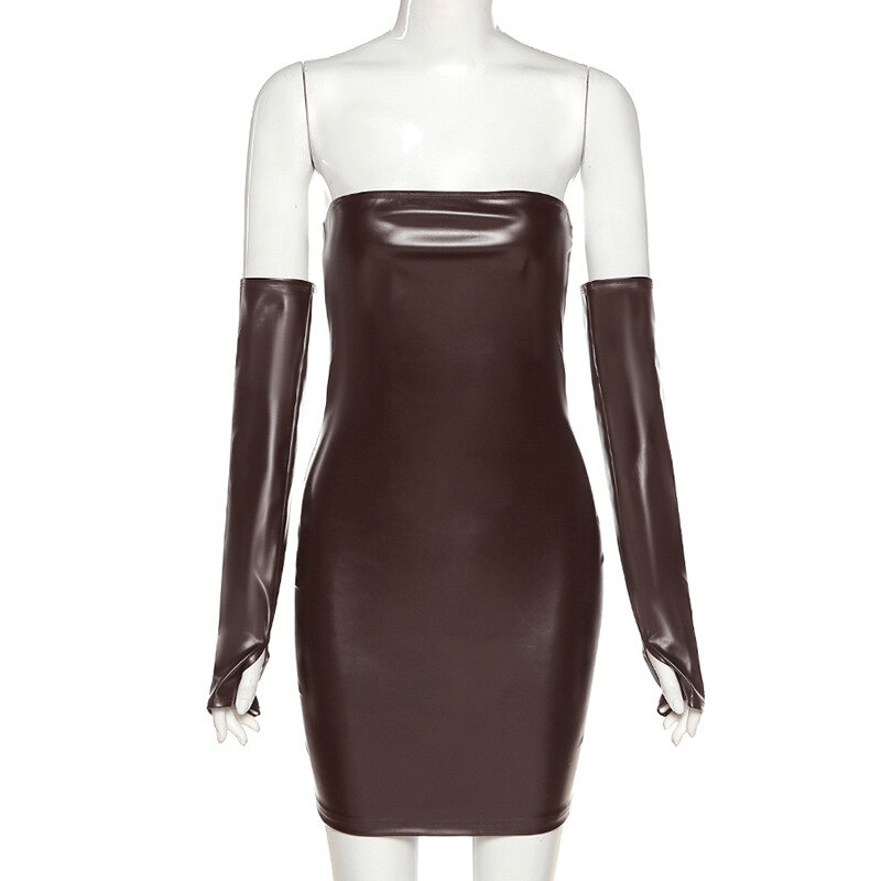 Women's Backless Off-the-Shoulder Mini Dress with Detachable Sleeves / Female Sexy Outfits - EVE's SECRETS