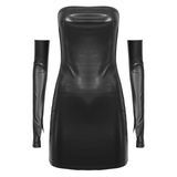 Women's Backless Short Dress / Sexy Female Clothing / Erotic PU Leather Outfits - EVE's SECRETS