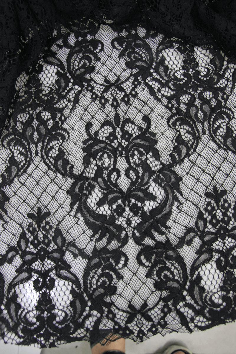 Women's Black Lace Flare Pants: Gothic Elegance Trousers