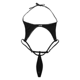 Women's Erotic Mermaid Swimsuit with Fish Scale Pattern / Shiny Metallic Micro Sling Monokini - EVE's SECRETS