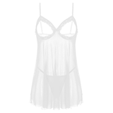 Women's Erotic Sleepwear / Sexy Nightwear with Open Cup / Mesh Lingerie with G-string - EVE's SECRETS