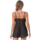 Women's Erotic Sleepwear / Sexy Nightwear with Open Cup / Mesh Lingerie with G-string - EVE's SECRETS