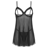 Women's Erotic Sleepwear / Sexy Nightwear with Open Cup / Mesh Lingerie with G-string - EVE's SECRETS