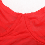 Women's Erotic Transparent Deep Neck Dress / Sexy Lace-up Backless Female Outfits - EVE's SECRETS