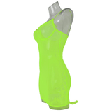 Women's Erotic Transparent Deep Neck Dress / Sexy Lace-up Backless Female Outfits - EVE's SECRETS