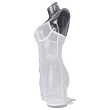 Women's Erotic Transparent Deep Neck Dress / Sexy Lace-up Backless Female Outfits - EVE's SECRETS